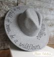 Roses Hand Burned Wide Brim Hat Sale