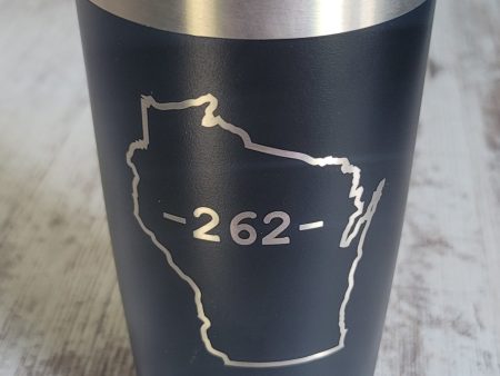 Wisconsin (262) Black Engraved Tumbler (20 oz) For Cheap