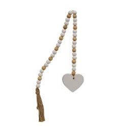 White Heart Bead Garland Online Sale