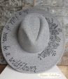 Roses Hand Burned Wide Brim Hat Sale