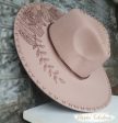 Claudia Hand Burned Wide Brim Hat Online