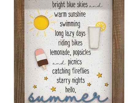 Summer Shadowbox Sign Hot on Sale