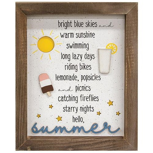 Summer Shadowbox Sign Hot on Sale