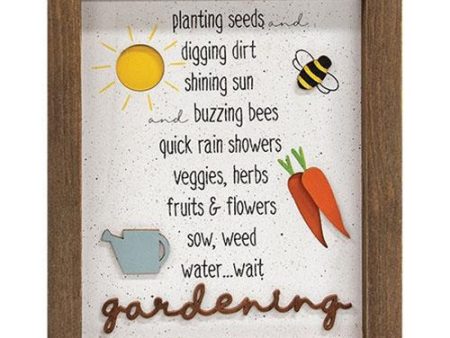 Gardening Shadowbox Sign Online now