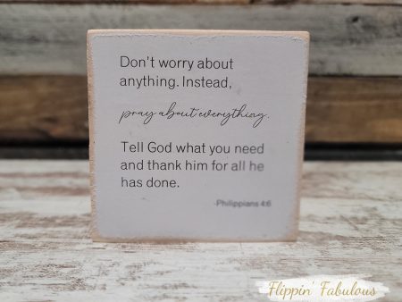 Don t Worry About Anything...Handmade Mini Wood Sign Supply