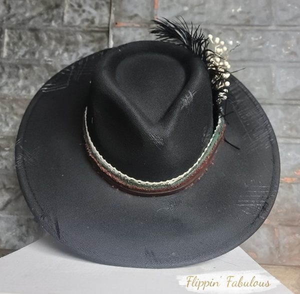 Holiday Hand Burned Wide Brim Hat Online Hot Sale