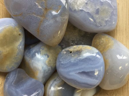 Blue Lace Agate Tumbles Supply