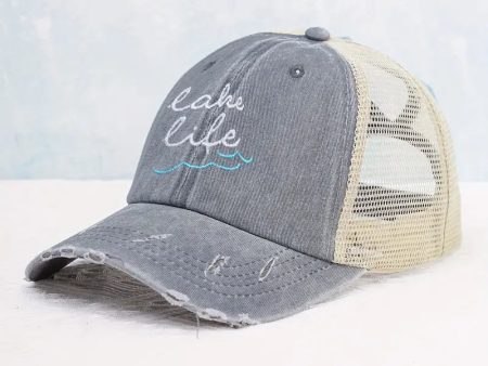 Lake Life Embroidered Hat- Multiple Colors Available Discount