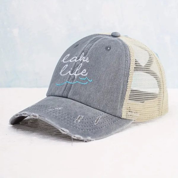 Lake Life Embroidered Hat- Multiple Colors Available Discount