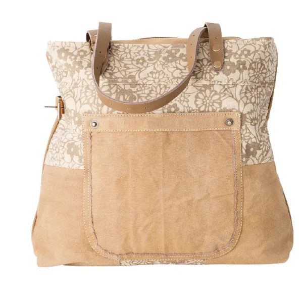 Cream Floral Tote Bag Online now