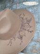 Sunflower Sunshine Hand Burned Wide Brim Hat Cheap