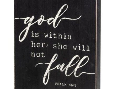 God Is Within Her She Will Not Fall Box Sign For Sale