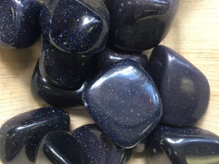 Blue Goldstone Tumbles Cheap