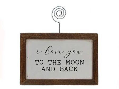 I Love You To The Moon And Back Tabletop Picture Frame Photo Holder Online now