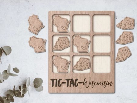 Tic-Tac-Wisconsin Tic-Tac-Toe Handmade Game Discount