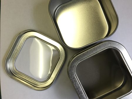 4 oz Square Metal Tin Online now