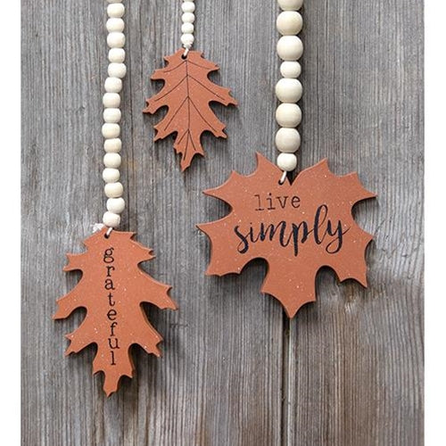 Beaded Fall Leaves (Set of 3) For Cheap