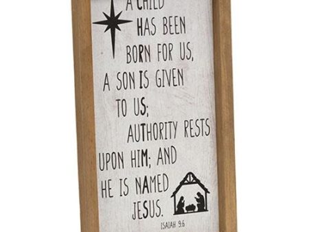 A Child Is Born Nativity Sign Online