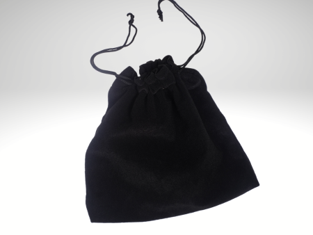 BLACK VELVET BAG WITH STRING CLOSURE Hot on Sale