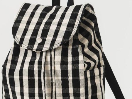 Plaid Drawstring Backpack Online now