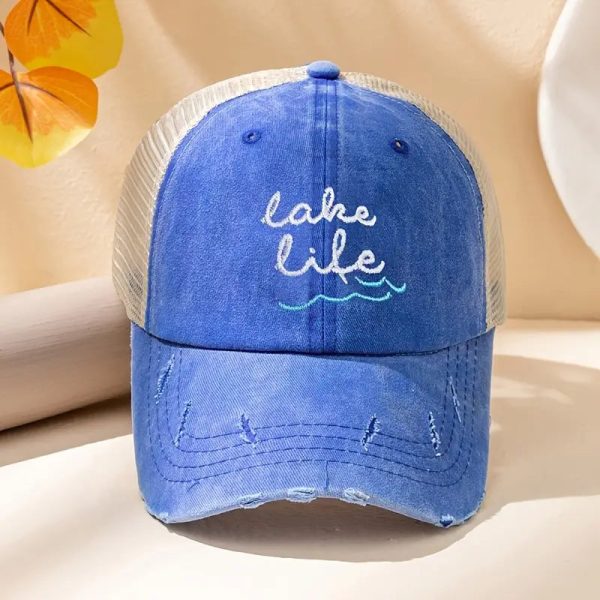 Lake Life Embroidered Hat- Multiple Colors Available Discount