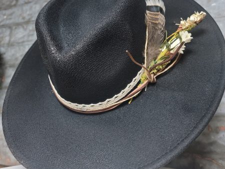 Wildflower Hand Burned Wide Brim Hat For Discount