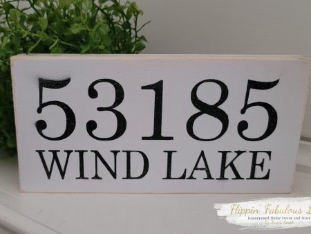 Zip Code and City Handmade Wood  Sign ***CUSTOMIZABLE*** Fashion